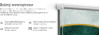 Blackout roller blind A semicircle within a semicircle