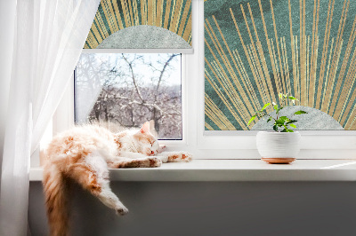 Blackout roller blind A semicircle within a semicircle