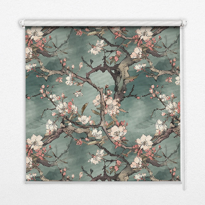 Blackout roller blind Flowers on the tree