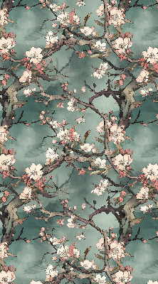 Blackout roller blind Flowers on the tree