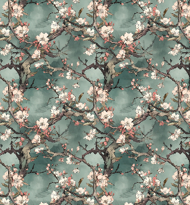 Blackout roller blind Flowers on the tree