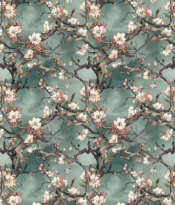 Blackout roller blind Flowers on the tree