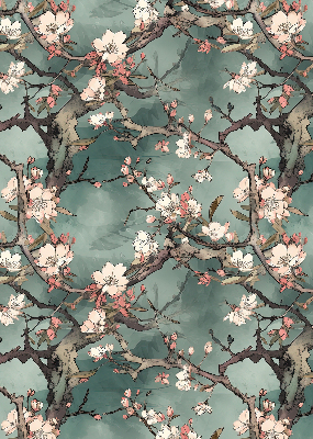 Blackout roller blind Flowers on the tree