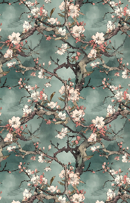 Blackout roller blind Flowers on the tree