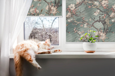 Blackout roller blind Flowers on the tree