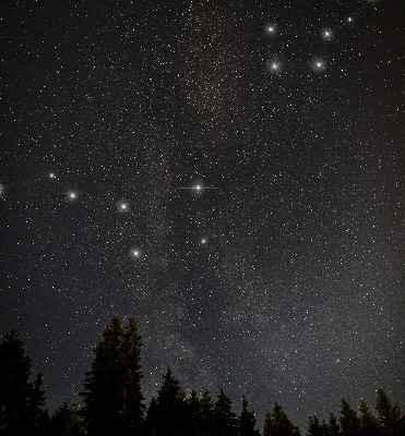 Blackout roller blind for window Stars in the sky