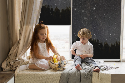 Blackout roller blind for window Stars in the sky