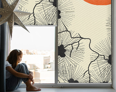 Fabric roller blind for window Dandelions