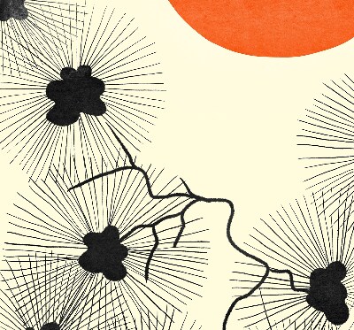 Fabric roller blind for window Dandelions