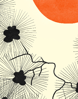 Fabric roller blind for window Dandelions