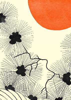 Fabric roller blind for window Dandelions