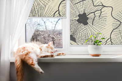 Fabric roller blind for window Dandelions