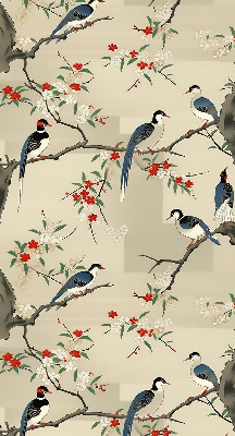 Blackout roller blind Birds on a tree