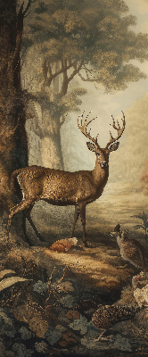 Blackout roller blind for window Animals in the forest