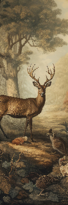 Blackout roller blind for window Animals in the forest