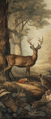Blackout roller blind for window Animals in the forest
