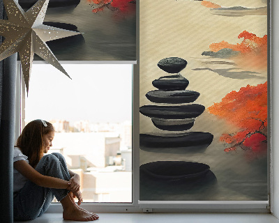 Fabric roller blind for window Mountain