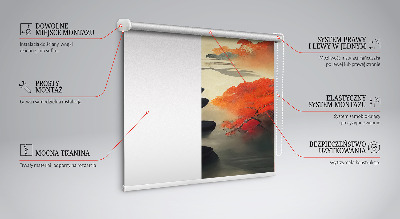 Fabric roller blind for window Mountain