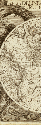 Blackout roller blind Old world map
