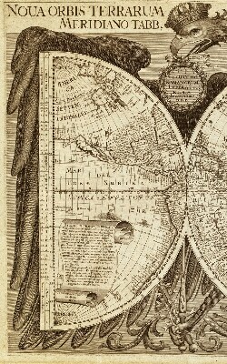 Blackout roller blind Old world map