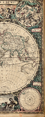Blackout roller blind for window World map