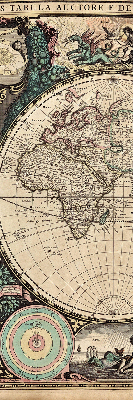 Blackout roller blind for window World map