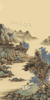 Fabric roller blind for window Mountains