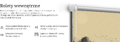 Fabric roller blind for window Mountains