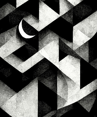 Blackout roller blind Triangles in abstraction