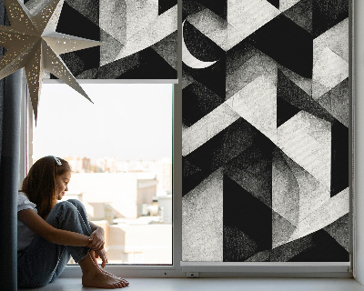 Blackout roller blind Triangles in abstraction