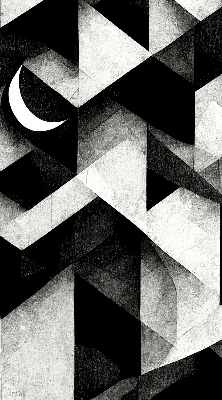 Blackout roller blind Triangles in abstraction