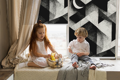 Blackout roller blind Triangles in abstraction