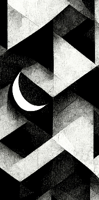 Blackout roller blind Triangles in abstraction