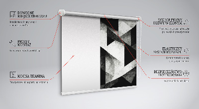 Blackout roller blind Triangles in abstraction