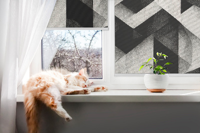 Blackout roller blind Triangles in abstraction