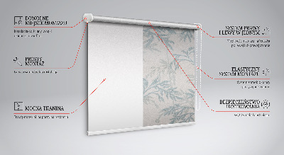 Blackout roller blind for window Leaves