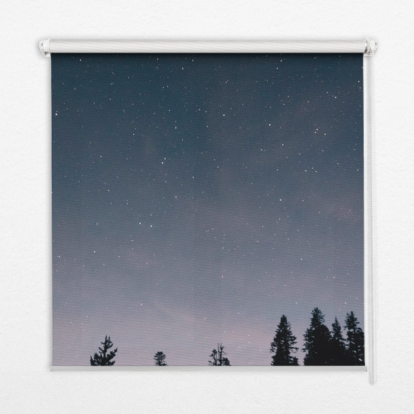 Fabric roller blind for window Starry sky