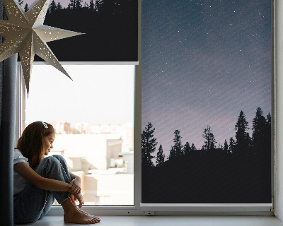 Fabric roller blind for window Starry sky