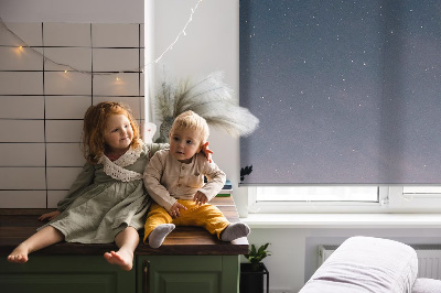 Fabric roller blind for window Starry sky