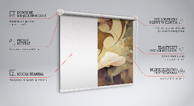 Blackout roller blind for window Pink flowers