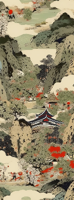 Fabric roller blind for window Mountain