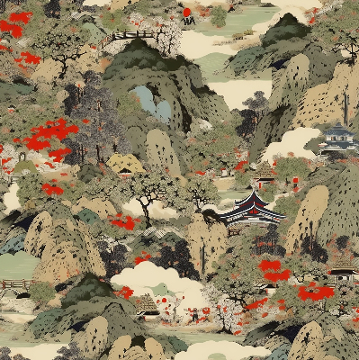 Fabric roller blind for window Mountain