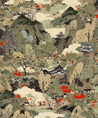 Fabric roller blind for window Mountain