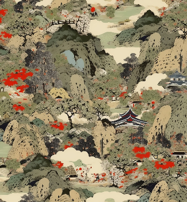 Fabric roller blind for window Mountain
