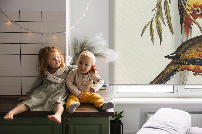Blackout roller blind Two birds on a branch