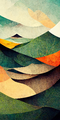 Blackout roller blind Abstract hills