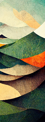 Blackout roller blind Abstract hills