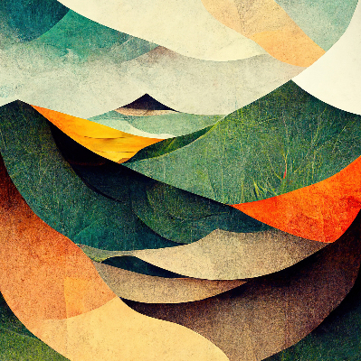Blackout roller blind Abstract hills
