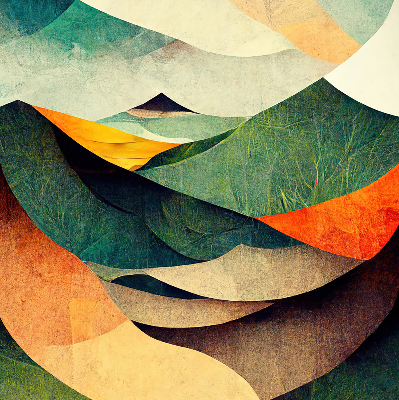 Blackout roller blind Abstract hills