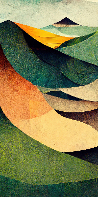 Blackout roller blind Abstract hills